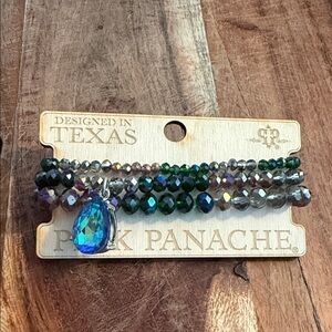 Pink Panache Blue and Green Beaded Bracelet